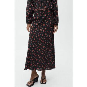 Rochie maxi cu croiala dreapta si model floral imagine