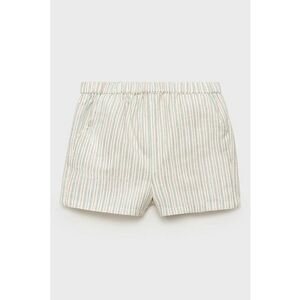 Pantaloni scurti din amestec de in cu model in dungi imagine