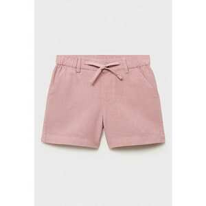 Pantaloni scurti cu model uni si buzunare laterale imagine