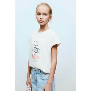 Tricou din bumbac cu paiete imagine