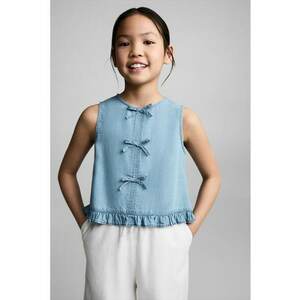 Bluza din lyocell cu funde imagine