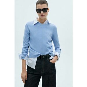 Pulover slim fit din amestec de in imagine