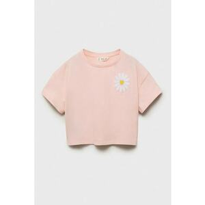 Tricou din bumbac cu model floral imagine