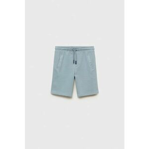 Pantaloni scurti texturati din bumbac cu talie ajustabila imagine