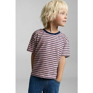 Tricou cu decolteu la baza gatului - in dungi imagine