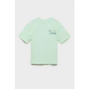 Tricou de bumbac cu imprimeu pe spate imagine