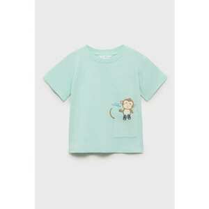 Tricou cu decolteu la baza gatului - din bumbac imagine