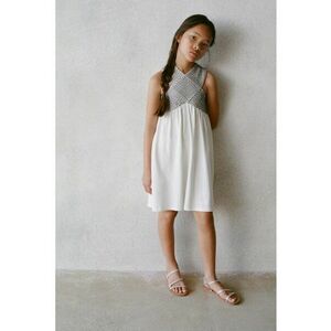 Rochie de bumbac cu broderie imagine