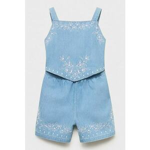 Sarafan din denim cu broderie imagine
