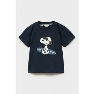 Tricou cu decolteu la baza gatului si imprimeu desene animate imagine