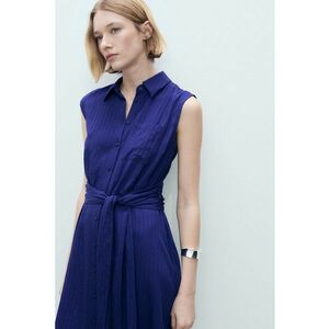 Rochie midi cu cordon in talie imagine