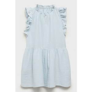 Rochie midi evazata cu detalii perforate imagine