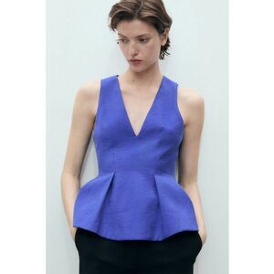 Bluza cambrata cu decolteu in V imagine