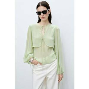 Bluza transparenta cu maneci lungi imagine