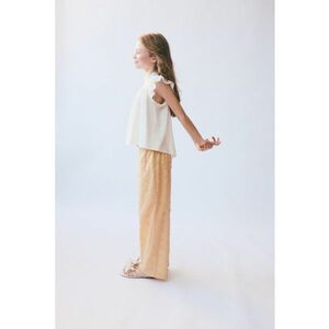 Pantaloni lungi cu detalii brodate imagine