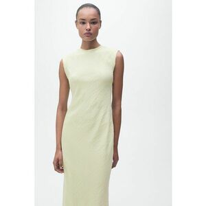 Rochie midi din amestec de lyocell cu croiala dreapta si decupaj pe partea din spate imagine