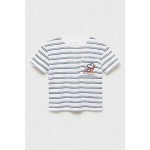 Tricou cu model in dungi si detaliu desene animate imagine