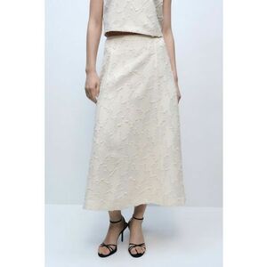 Fusta midi cu model in relief imagine