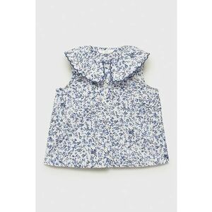 Top cu guler cu volane si model floral imagine