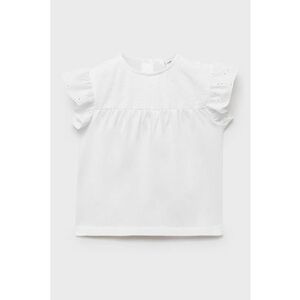 Tricou de bumbac cu detalii din dantela Sangallo imagine