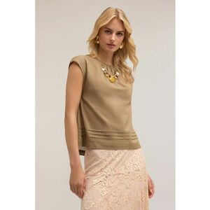 Bluza de bumbac cu decupaj pe spate imagine