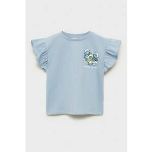 Tricou de bumbac cu imprimeu The Smurfs imagine
