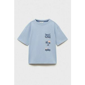 Tricou din bumbac cu decolteu la baza gatului imagine
