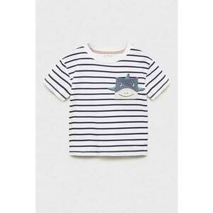 Tricou cu buzunar pe piept si model in dungi imagine