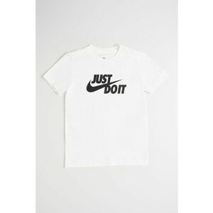 Tricou din bumbac cu decolteu la baza gatului si logo imagine