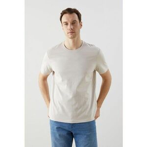 Tricou cu decolteu la baza gatului si model uni imagine