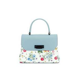 Geanta albastra cu imprimeu floral 8959 124 12522 imagine
