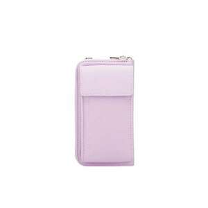Portofel si port telefon din piele naturala 8971 07 Mov deschis 13350 imagine
