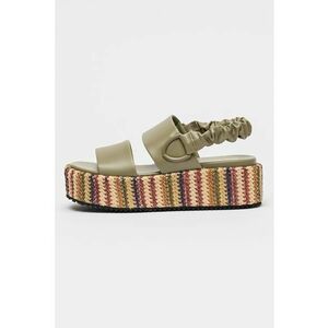 Sandale wedge din piele ecologica Opal imagine