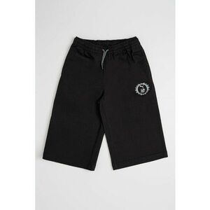 Pantaloni scurti cu aplicatie logo discreta si snur imagine