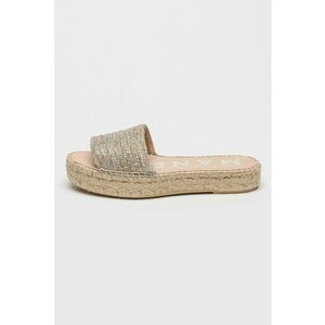 Papuci flatform cu aspect metalic imagine