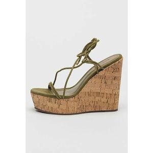 Sandale din piele cu talpa wedge Calabria imagine
