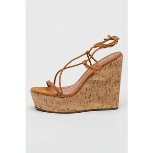 Sandale din piele cu talpa wedge Calabria imagine