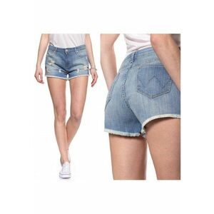 Pantaloni scurti pentru femei - BOYFRIEND - Bumbac - Albastru - imagine