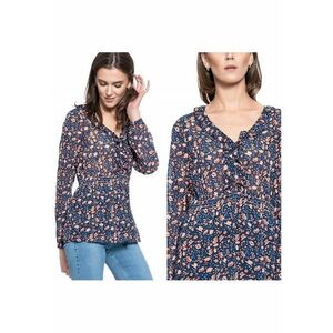 Bluza Dama - Emma V Flounce - Croi Normal - Lejera - Inchidere: Nasturi - Material: 100% Bumbac - M Intl - Multicolor imagine