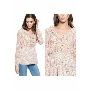 Bluza Dama - Emma V Flounce - Croi Normal - Lejera - Inchidere: Nasturi - Compozitie Material: 100% Bumbac - M Intl - Multicolor imagine