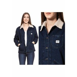 Jacheta dama SHERPA CHORE JACKET - Bumbac - Cu nasturi - Bleumarin - imagine