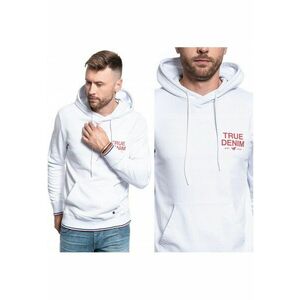 Hanorac Barbati - Bennet H Hood Print - Material: 100% Bumbac - Croi: Regular Fit - Inchidere: Fara - Numar De Buzunare: 1 - M Intl - Alb imagine