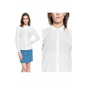 Camasa Dama Din Material - Emma Kc Dobby - Croi: Regular Fit - Stil: Drept / Regulamentar - Inchidere: Nasturi - Compozitie Material: 100% Bumbac - S Intl - Alb imagine
