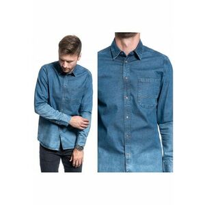 Camasa Barbati - Cobain - Croi: Regular Fit - Inchidere: Capse - Material: 100% Bumbac - Numar De Buzunare: 1 - M Intl - Albastru imagine