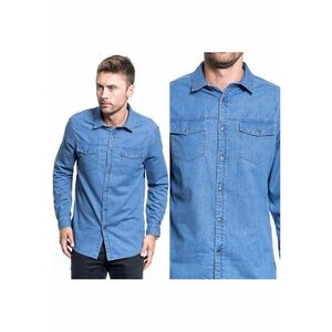 Camasa Barbati - Clemens Kc Solid - Croi: Regular Fit - Inchidere: Nasturi - Material: 100% Bumbac - Numar Buzunare: 2 - M Intl - Albastru imagine
