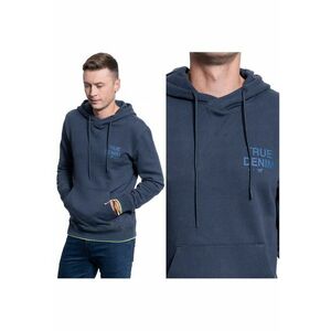 Hanorac Barbati - Bennet H Hood Print - Material: 100% Bumbac - Croi: Regular Fit - Inchidere: Fara - Numar De Buzunare: 1 - M Intl - Albastru imagine