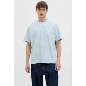 Tricou din amestec de bumbac organic cu decolteu la baza gatului imagine