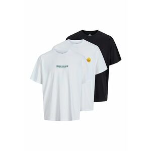 Set de tricouri de bumbac cu imprimeu text - 3 piese imagine