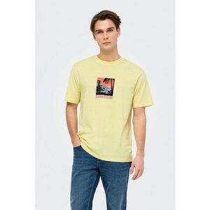 Tricou din bumbac cu imprimeu grafic discret imagine