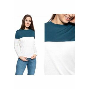 Pulover Dama - Carla C Fine Knit - 100% Bumbac - Slim Fit - Fara Inchidere - Decolteu In V - S Intl - Multicolor imagine